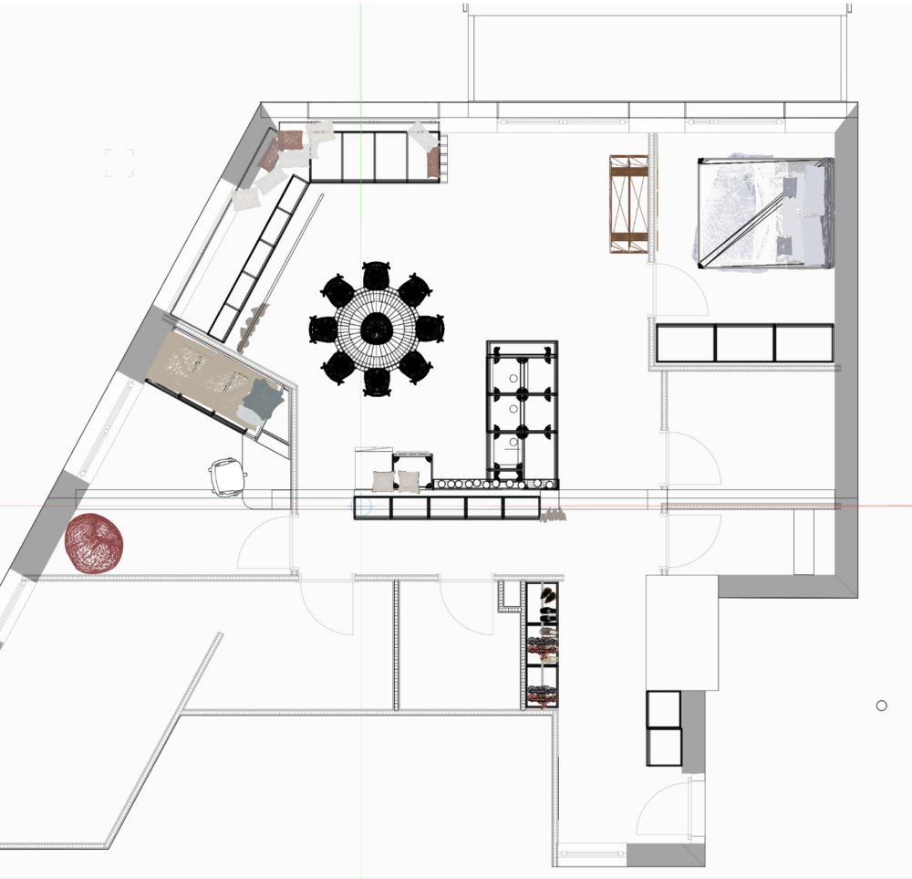 Moderne Wohnung mit spektakulärem Ausblick und durchdachtem Raumkonzept von Handgedacht.